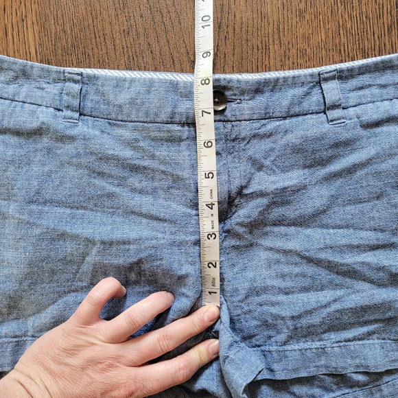 Merona Blue Chambray Denim Cotton Short Shorts Size Women's 2 - Picture 6 of 8